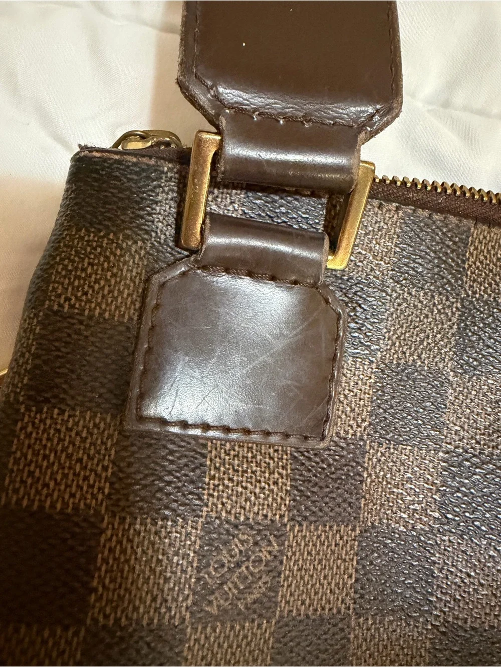 Brown Checkered Louis Vuitton Crossbody Bag